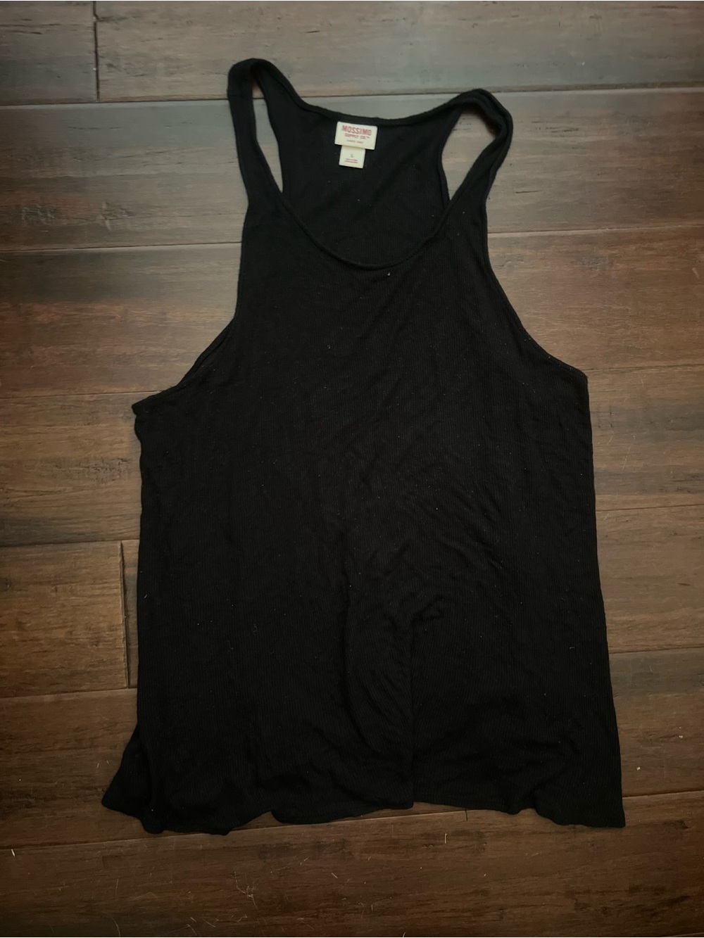 Mossimo Supply Co. Black Ribbed Racerback Tank